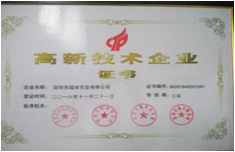 審核通過(guò)國家級高新技術(shù)企業(yè)。